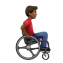 Man in Manual Wheelchair Facing Right: Medium-Dark Skin Tone
