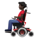Man in Motorized Wheelchair: Dark Skin Tone