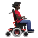 Man in Motorized Wheelchair Facing Right: Dark Skin Tone