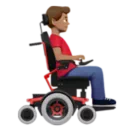 Man in Motorized Wheelchair Facing Right: Medium Skin Tone