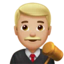 Man Judge: Medium-Light Skin Tone