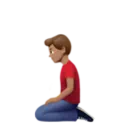 Man Kneeling: Medium Skin Tone