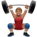 Man Lifting Weights: Medium Skin Tone