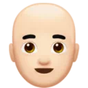 Man: Light Skin Tone, Bald