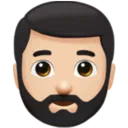 Man: Light Skin Tone, Beard