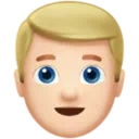 Man: Light Skin Tone, Blond Hair