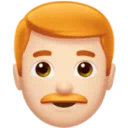Man: Light Skin Tone, Red Hair