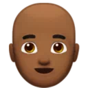 Man: Medium-Dark Skin Tone, Bald