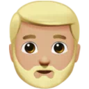 Man: Medium-Light Skin Tone, Beard