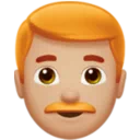 Man: Medium-Light Skin Tone, Red Hair