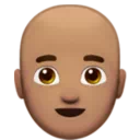 Man: Medium Skin Tone, Bald