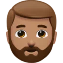 Man: Medium Skin Tone, Beard