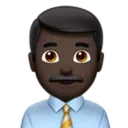 Man Office Worker: Dark Skin Tone