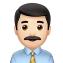 Man Office Worker: Light Skin Tone