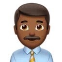 Man Office Worker: Medium-Dark Skin Tone