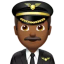 Man Pilot: Medium-Dark Skin Tone