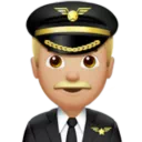 Man Pilot: Medium-Light Skin Tone