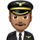 Man Pilot: Medium Skin Tone