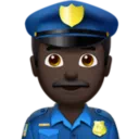 Man Police Officer: Dark Skin Tone