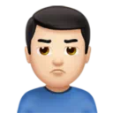 Man Pouting: Light Skin Tone