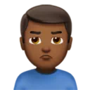 Man Pouting: Medium-Dark Skin Tone