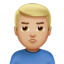 Man Pouting: Medium-Light Skin Tone