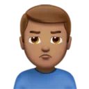 Man Pouting: Medium Skin Tone