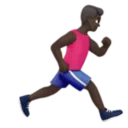 Man Running Facing Right: Dark Skin Tone