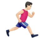 Man Running Facing Right: Light Skin Tone