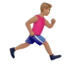 Man Running Facing Right: Medium Skin Tone