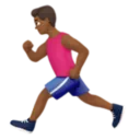 Man Running: Medium-Dark Skin Tone