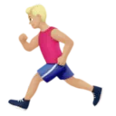 Man Running: Medium-Light Skin Tone