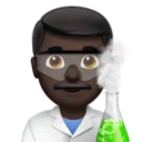 Man Scientist: Dark Skin Tone