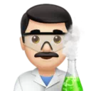 Man Scientist: Light Skin Tone
