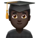 Man Student: Dark Skin Tone