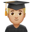 Man Student: Medium-Light Skin Tone
