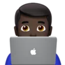 Man Technologist: Dark Skin Tone