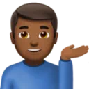 Man Tipping Hand: Medium-Dark Skin Tone