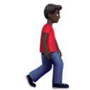 Man Walking Facing Right: Dark Skin Tone