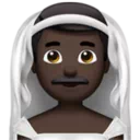 Man with Veil: Dark Skin Tone