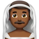 Man with Veil: Medium-Dark Skin Tone