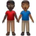Men Holding Hands: Dark Skin Tone, Medium-Dark Skin Tone
