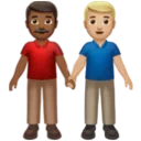 Men Holding Hands: Medium-Dark Skin Tone, Medium-Light Skin Tone