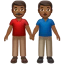Men Holding Hands: Medium-Dark Skin Tone