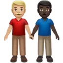 Men Holding Hands: Medium-Light Skin Tone, Dark Skin Tone