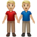 Men Holding Hands: Medium-Light Skin Tone
