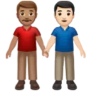 Men Holding Hands: Medium Skin Tone, Light Skin Tone