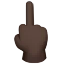 가운데 손가락: 어두운 피부 톤