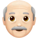 Old Man: Light Skin Tone
