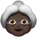 Old Woman: Dark Skin Tone